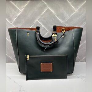 Coach Rae Tote CH592 in Rare Amazon Green Colorblock – Excellent Condition